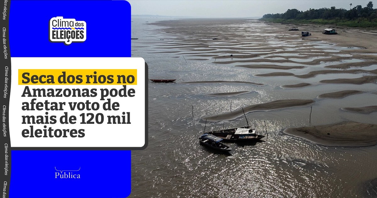 Barco encalhado em leito seco de rio na Amazônia durante a seca histórica de 2024