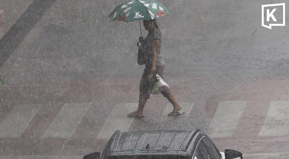 Chuva de monção no sul da Tailândia