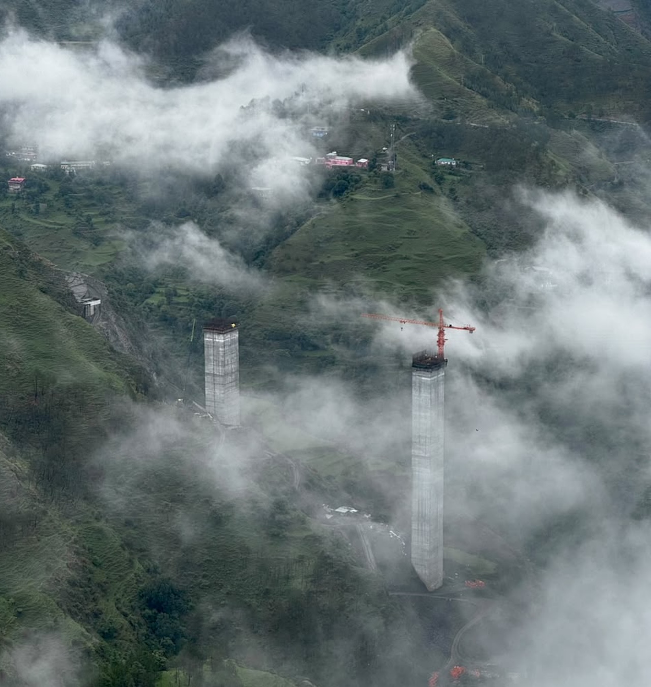 Chuva de monção em Shimla, Himachal Pradesh